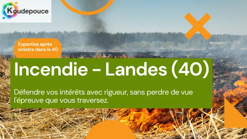 Expertise d'assuré suite incendie dans les Landes en Juillet 2026